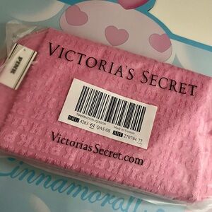 Plush Teddy Mini Tote Bag & Terry Makeup Bag BUNDLE!!